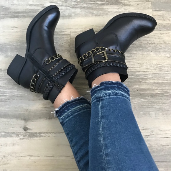 G.C. Shoes - G.C. Faux Leather Black Ranger Booties